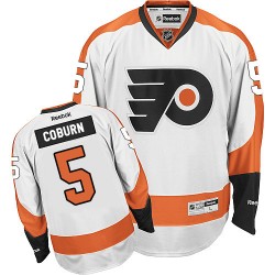 Reebok Philadelphia Flyers 5 Braydon Coburn Away Jersey - White Authentic