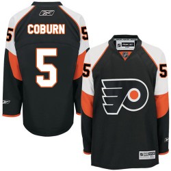 Reebok Philadelphia Flyers 5 Braydon Coburn Third Jersey - Black Authentic