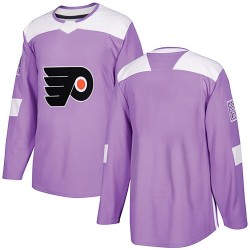 Adidas Philadelphia Flyers Blank ＃ Fights Cancer Practice Jersey - Purple Authentic