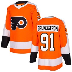 Adidas Philadelphia Flyers Carl Grundstrom Home Jersey - Orange Authentic
