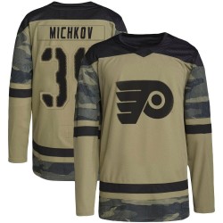Adidas Philadelphia Flyers Matvei Michkov Military Appreciation Practice Jersey - Camo Authentic