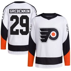 Adidas Philadelphia Flyers Nikita Grebenkin Reverse Retro 2.0 Jersey - White Authentic