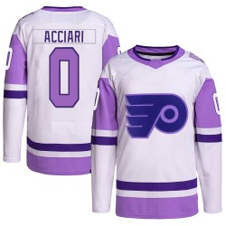 Adidas Philadelphia Flyers Noel Acciari Hockey Fights Cancer Primegreen Jersey - White/Purple Authentic