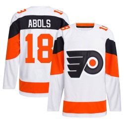 Adidas Philadelphia Flyers Rodrigo Abols 2024 Stadium Series Primegreen Jersey - White Authentic