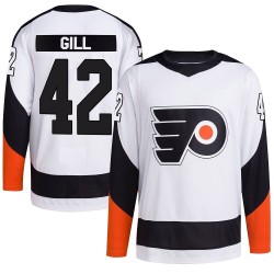 Adidas Philadelphia Flyers Spencer Gill Reverse Retro 2.0 Jersey - White Authentic