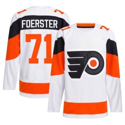 Adidas Philadelphia Flyers Tyson Foerster 2024 Stadium Series Primegreen Jersey - White Authentic