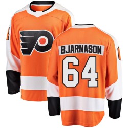 Fanatics Branded Philadelphia Flyers Carson Bjarnason Home Jersey - Orange Breakaway