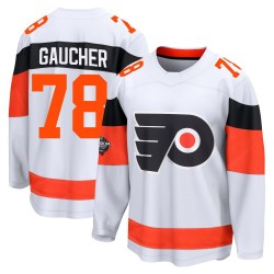 Fanatics Branded Philadelphia Flyers Jacob Gaucher 2024 Stadium Series Jersey - White Breakaway