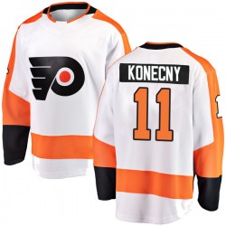 Fanatics Branded Philadelphia Flyers Travis Konecny Away Jersey - White Breakaway