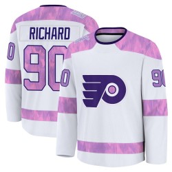 Fanatics Philadelphia Flyers Anthony Richard 2024 Hockey Fights Cancer Practice Jersey - White Premium