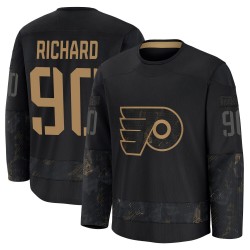 Fanatics Philadelphia Flyers Anthony Richard 2024 Military Appreciation Practice Jersey - Black Premium