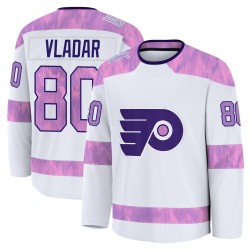 Fanatics Philadelphia Flyers Dan Vladar 2024 Hockey Fights Cancer Practice Jersey - White Premium