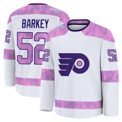 Fanatics Philadelphia Flyers Denver Barkey 2024 Hockey Fights Cancer Practice Jersey - White Premium