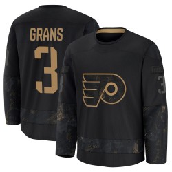 Fanatics Philadelphia Flyers Helge Grans 2024 Military Appreciation Practice Jersey - Black Premium