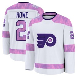 Fanatics Philadelphia Flyers Mark Howe 2024 Hockey Fights Cancer Practice Jersey - White Premium