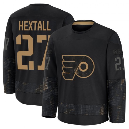 Fanatics Philadelphia Flyers Ron Hextall 2024 Military Appreciation Practice Jersey - Black Premium