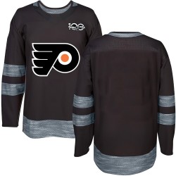 Philadelphia Flyers Blank ＃ 1917-2017 100th Anniversary Jersey - Black Authentic