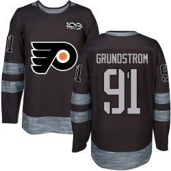 Philadelphia Flyers Carl Grundstrom 1917-2017 100th Anniversary Jersey - Black Authentic