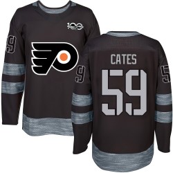 Philadelphia Flyers Jackson Cates 1917-2017 100th Anniversary Jersey - Black Authentic