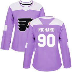 Women's Adidas Philadelphia Flyers Anthony Richard Fights Cancer Practice Jersey - Purple Authentic