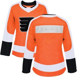 Women's Adidas Philadelphia Flyers Blank ＃ Home Jersey - Orange Authentic