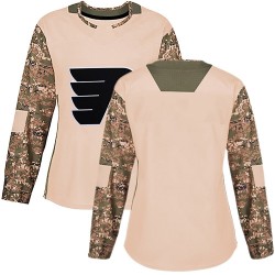 Women's Adidas Philadelphia Flyers Blank ＃ Veterans Day Practice Jersey - Camo Authentic