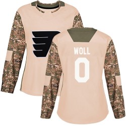 Women's Adidas Philadelphia Flyers Joseph Woll Veterans Day Practice Jersey - Camo Authentic