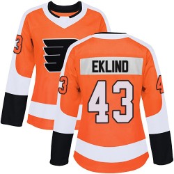 Women's Adidas Philadelphia Flyers Oscar Eklind Home Jersey - Orange Authentic