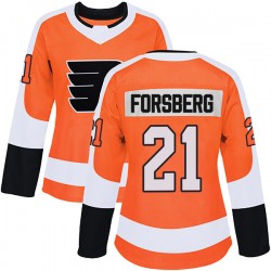 Women's Adidas Philadelphia Flyers Peter Forsberg Home Jersey - Orange Authentic