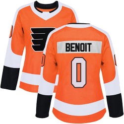 Women's Adidas Philadelphia Flyers Simon Benoit Home Jersey - Orange Authentic