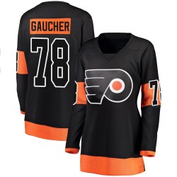 Women's Fanatics Branded Philadelphia Flyers Jacob Gaucher Alternate Jersey - Black Breakaway