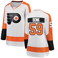 Women's Fanatics Branded Philadelphia Flyers Oliver Bonk Away Jersey - White Breakaway