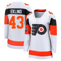 Women's Fanatics Branded Philadelphia Flyers Oscar Eklind 2024 Stadium Series Jersey - White Breakaway