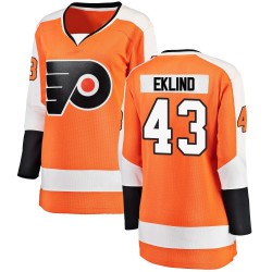 Women's Fanatics Branded Philadelphia Flyers Oscar Eklind Home Jersey - Orange Breakaway
