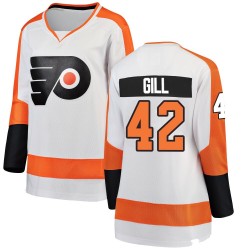 Women's Fanatics Branded Philadelphia Flyers Spencer Gill Away Jersey - White Breakaway