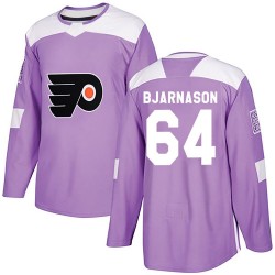 Youth Adidas Philadelphia Flyers Carson Bjarnason Fights Cancer Practice Jersey - Purple Authentic