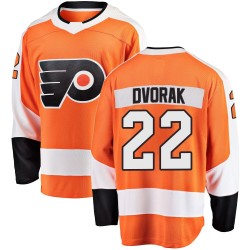 Youth Fanatics Branded Philadelphia Flyers Christian Dvorak Home Jersey - Orange Breakaway