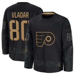 Youth Fanatics Philadelphia Flyers Dan Vladar 2024 Military Appreciation Practice Jersey - Black Premium