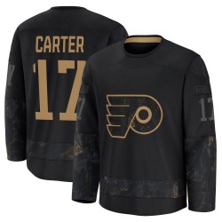 Youth Fanatics Philadelphia Flyers Jeff Carter 2024 Military Appreciation Practice Jersey - Black Premium