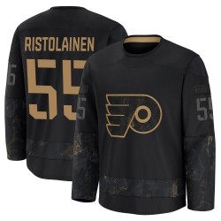 Youth Fanatics Philadelphia Flyers Rasmus Ristolainen 2024 Military Appreciation Practice Jersey - Black Premium