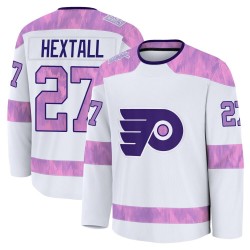 Youth Fanatics Philadelphia Flyers Ron Hextall 2024 Hockey Fights Cancer Practice Jersey - White Premium