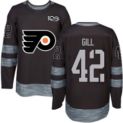 Youth Philadelphia Flyers Spencer Gill 1917-2017 100th Anniversary Jersey - Black Authentic