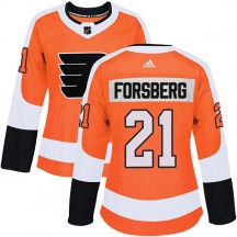 Women's Adidas Philadelphia Flyers Peter Forsberg Home Jersey - Orange Authentic