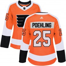Women's Adidas Philadelphia Flyers Ryan Poehling Home Jersey - Orange Authentic