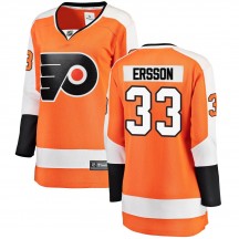 Women's Fanatics Branded Philadelphia Flyers Samuel Ersson Home Jersey - Orange Breakaway
