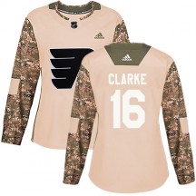 Women's Adidas Philadelphia Flyers Bobby Clarke Veterans Day Practice Jersey - Camo Authentic