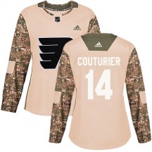 Women's Adidas Philadelphia Flyers Sean Couturier Veterans Day Practice Jersey - Camo Authentic