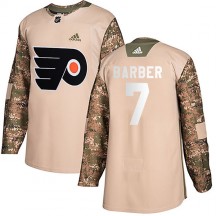 Youth Adidas Philadelphia Flyers Bill Barber Veterans Day Practice Jersey - Camo Authentic