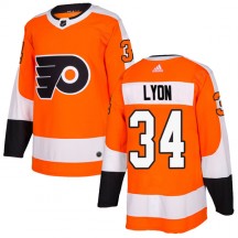 Youth Adidas Philadelphia Flyers Alex Lyon Home Jersey - Orange Authentic