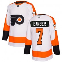 Youth Adidas Philadelphia Flyers Bill Barber Away Jersey - White Authentic
